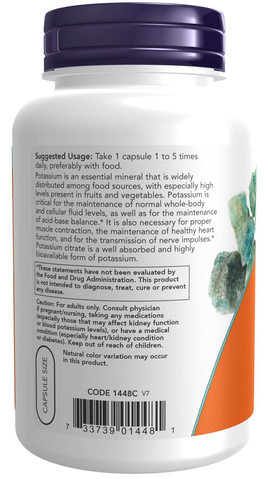 Now Capsulas de Citrato de Potasio 180 caps