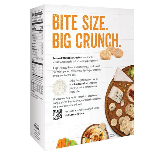 Sesmark Galletas saladas, sin gluten, sal marina, 3.5oz (100g)