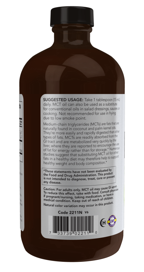 Now Suplemento de Aceite MCT 16 fl oz (473ml)