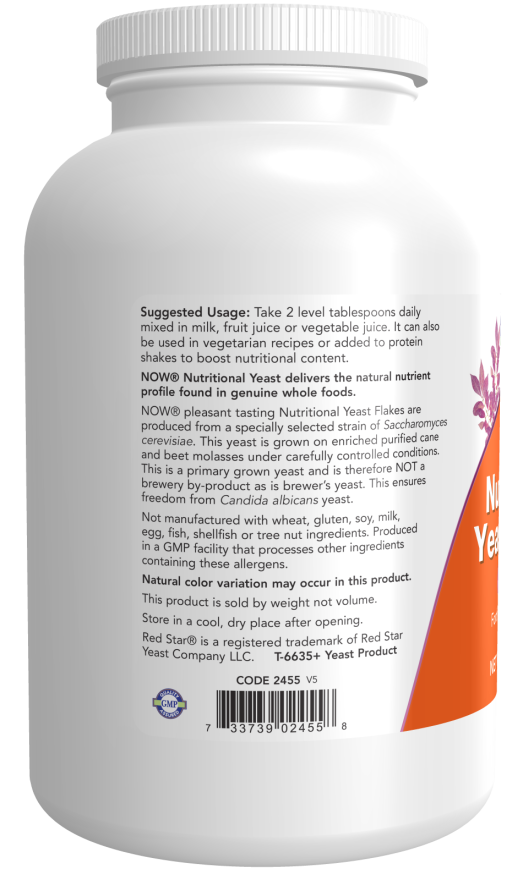 Now Foods Suplemento Copos de levadura nutricional, 10 oz