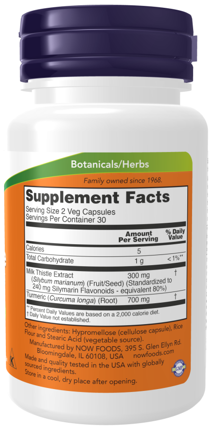 Now Foods - Extracto de cardo mariano 150 mg Silimarina (120 mg) Cápsulas vegetales