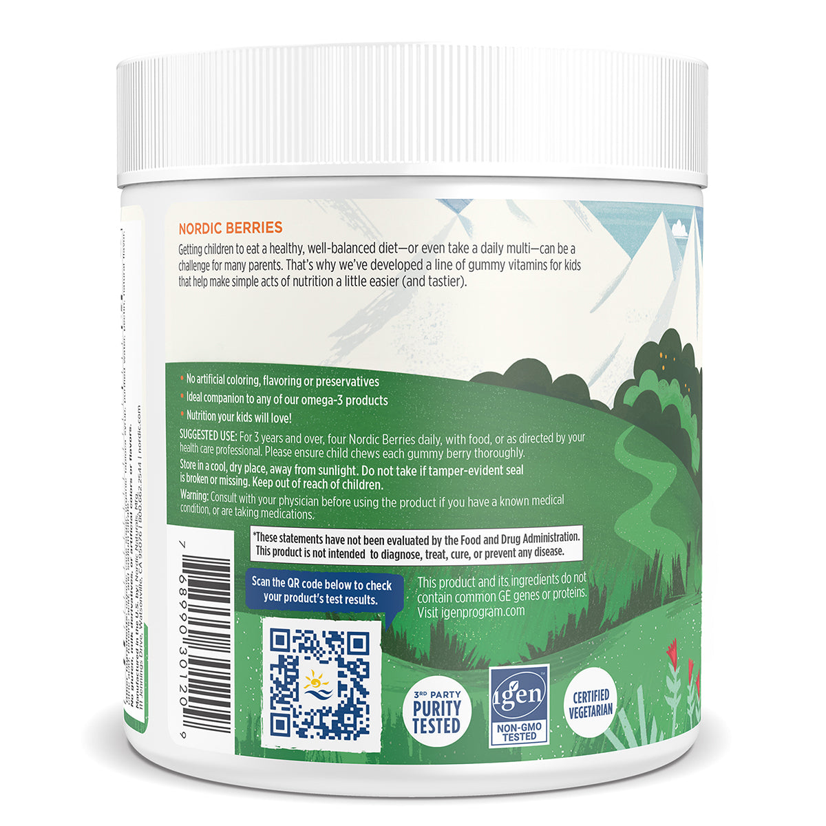 Nordic Naturals Berries Multivitaminas para niños, 120 gomitas sabor naranja - limón