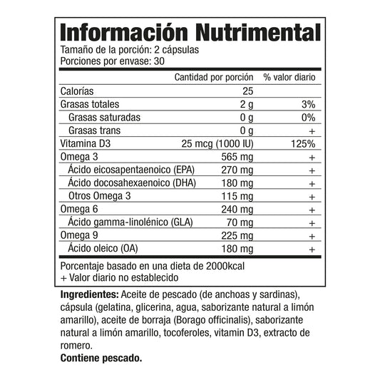 Nordic Naturals Complete Omega D3, 565 mg de Omega + 100 IU de vitamina D3, 60 cápsulas