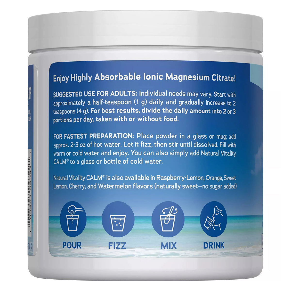 Natural Vitality CALM Suplemento de Magnesio, 8oz (227g) sin sabor