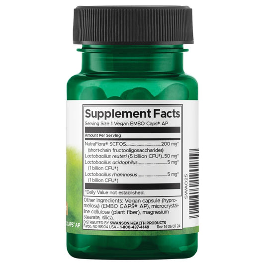 Swanson Probiotico L. Reuteri Plus, 30 cápsulas