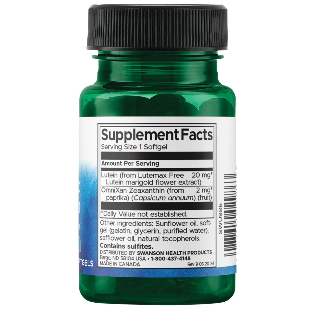 Swanson Suplemento de luteína y zeaxantina para Salud ocular sinérgica, 60 Cápsulas para 2 meses