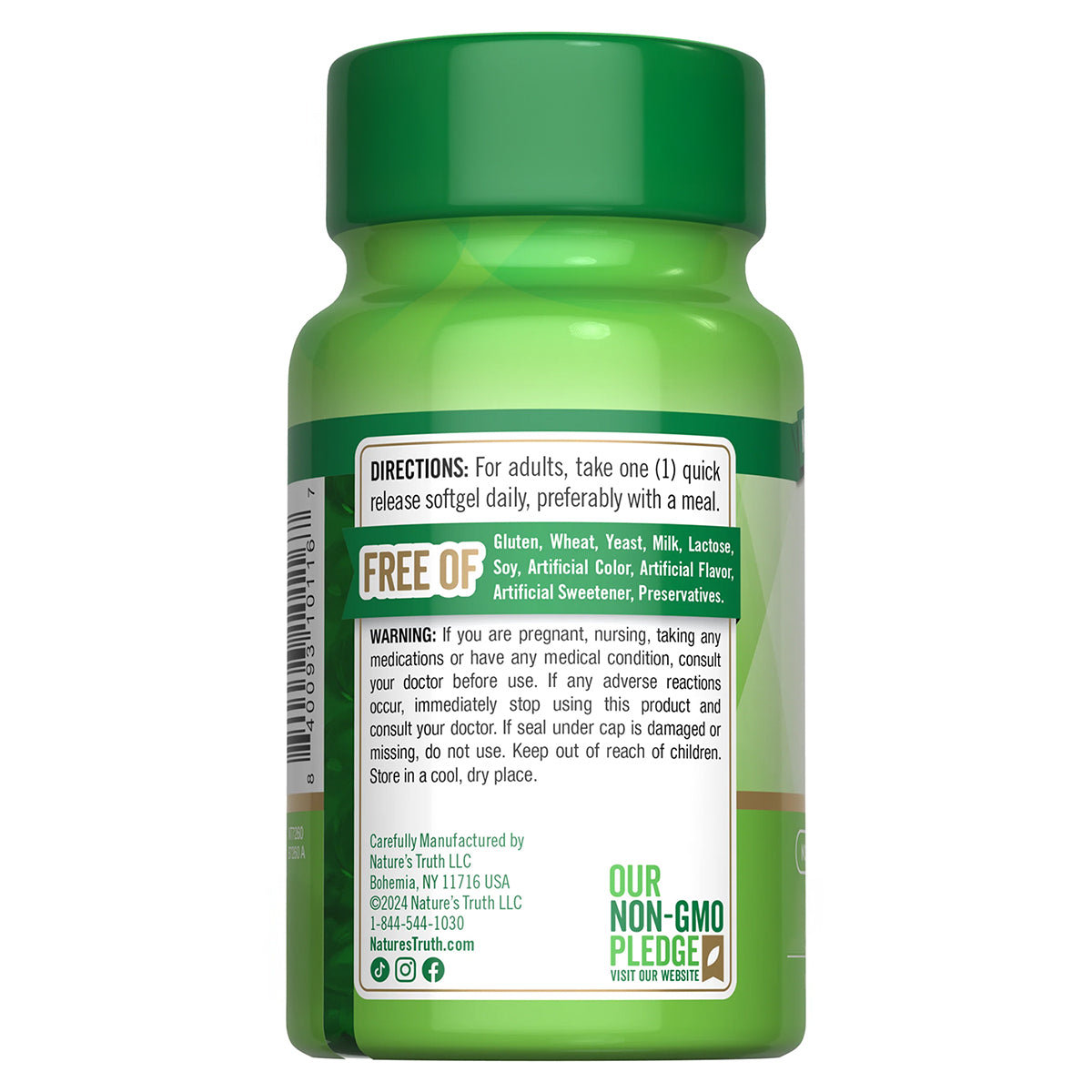Nature's Truth Vitamina D3 2000 UI (50 mcg), 150 cápsulas para 4 meses
