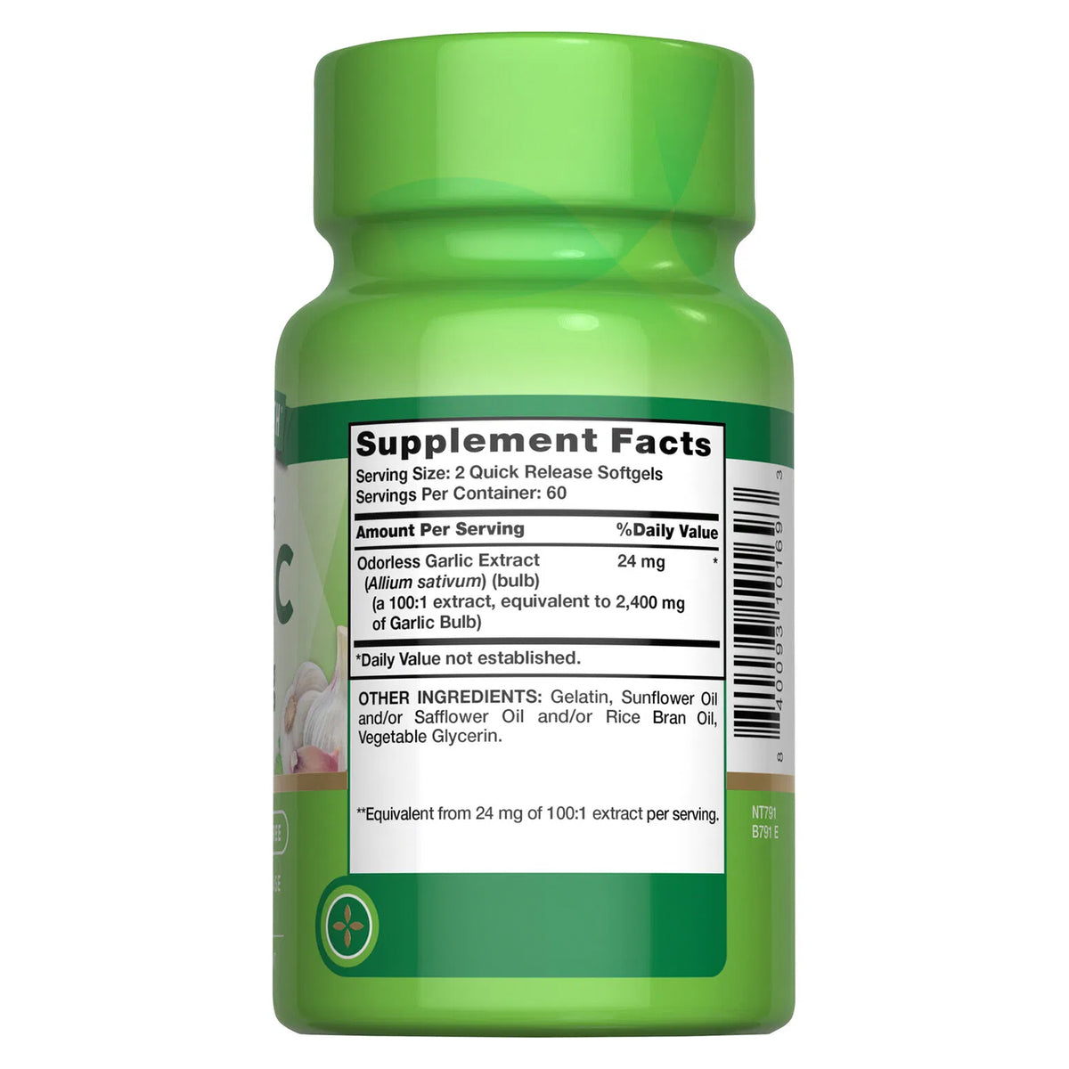 Nature´s Truth Suplemento de Ajo 2400 mg, 120 cápsulas
