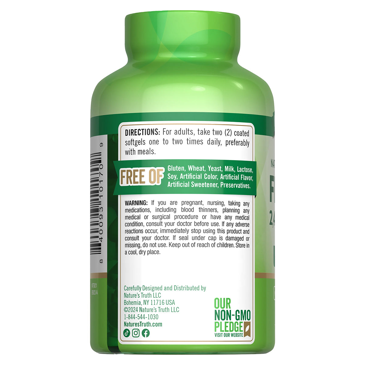 Nature´s Truth Aceite de pescado Omega 3 2000 mg, Sabor a limón, 90 cápsulas