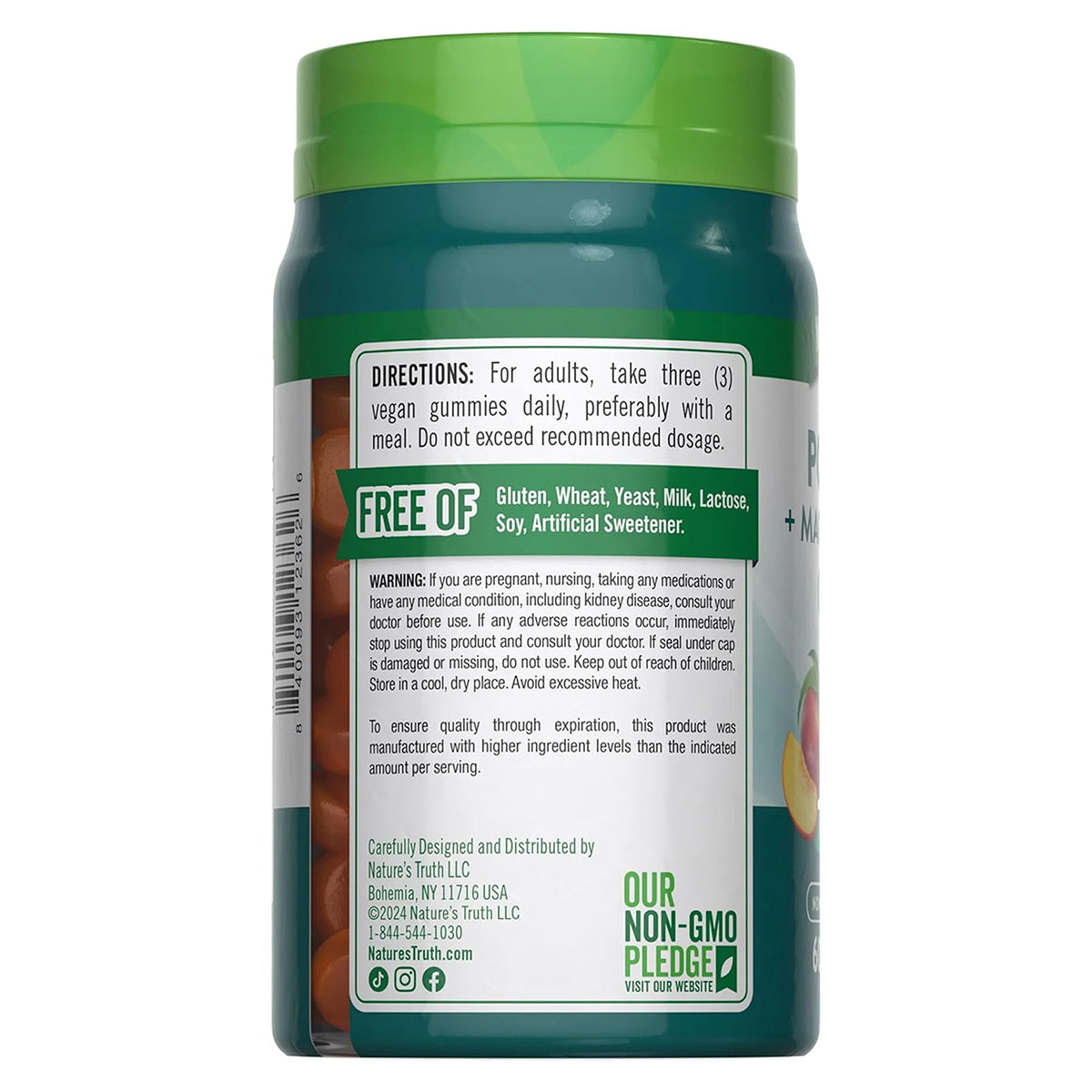 Nature's Truth Suplemento Citrato de potasio + magnesio, 60 gomitas