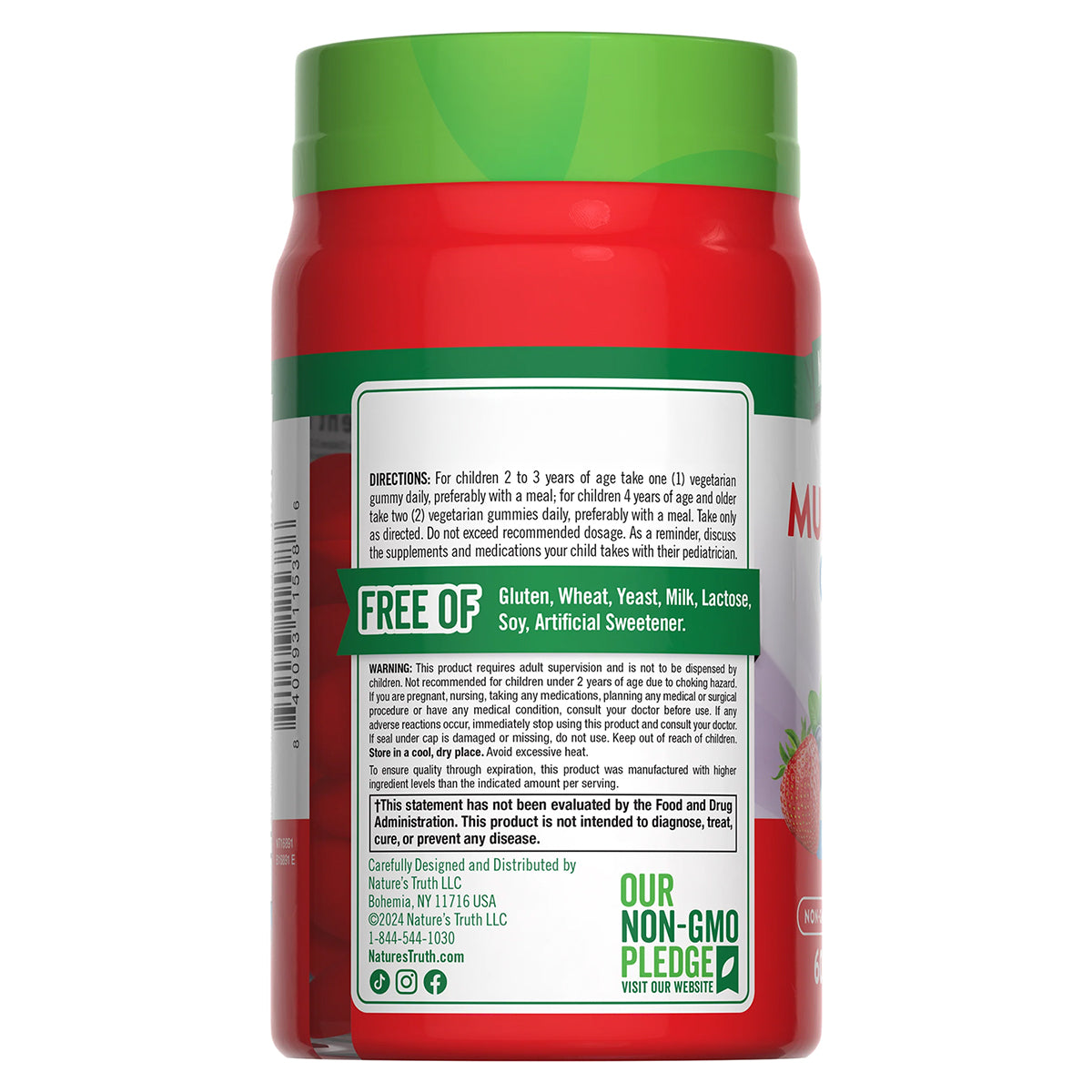 Nature's Truth Multivitamínico para niños con probióticos, 60 gomitas