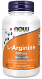 Now Suplemento de L-Arginina, 500 mg por cápsula, 100 cápsulas