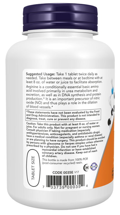 Now Capsulas de L-Arginina 1000mg  120 Caps