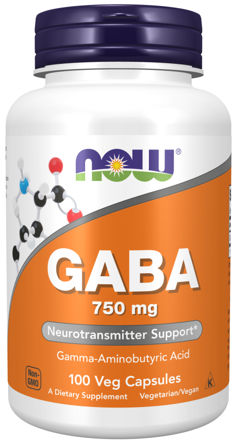Now Suplemento Alimenticio GABA 750mg  100 capsulas