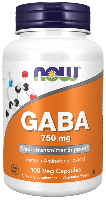 Now Suplemento Alimenticio GABA 750mg  100 capsulas