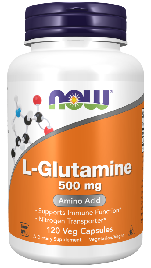 Now Capsulas de L-Glutamina 500 mg - 120 Caps