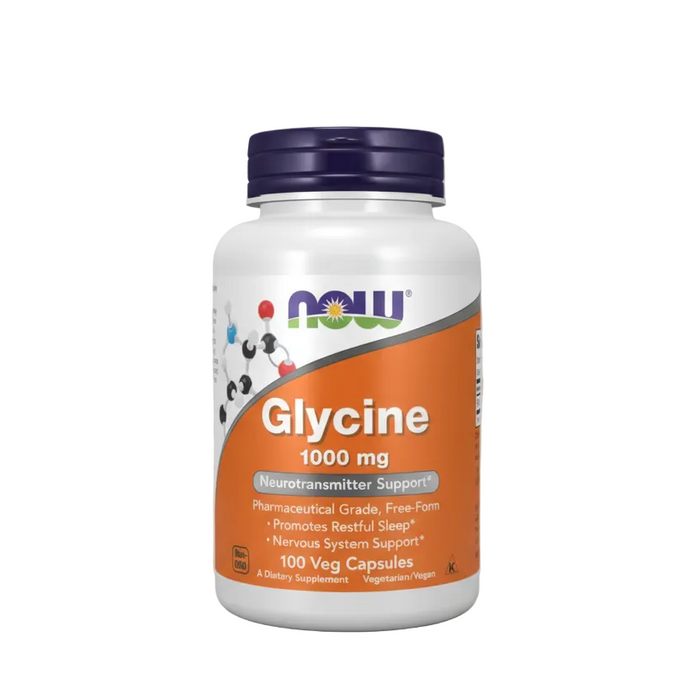 Now Suplemento de Glicina 1000 mg, 100 Cápsulas
