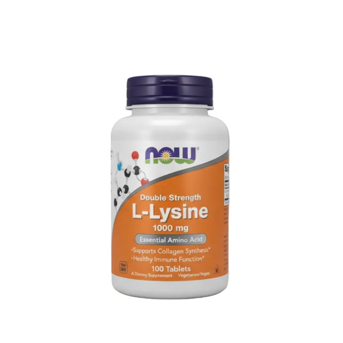 Now Suplemento Alimenticio de L-Lisina 1000mg, 100 Tabletas