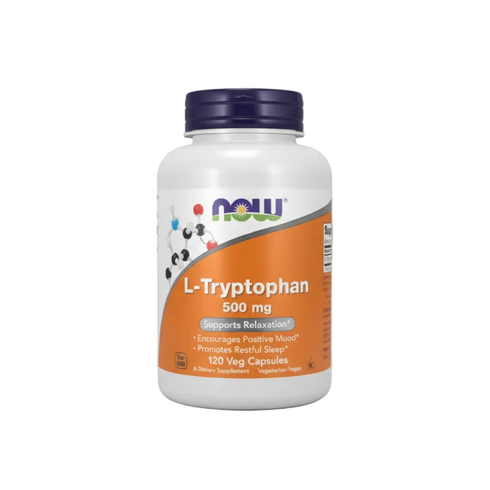 Now Suplemento de L-Triptófano 500 mg, 120 Cápsulas