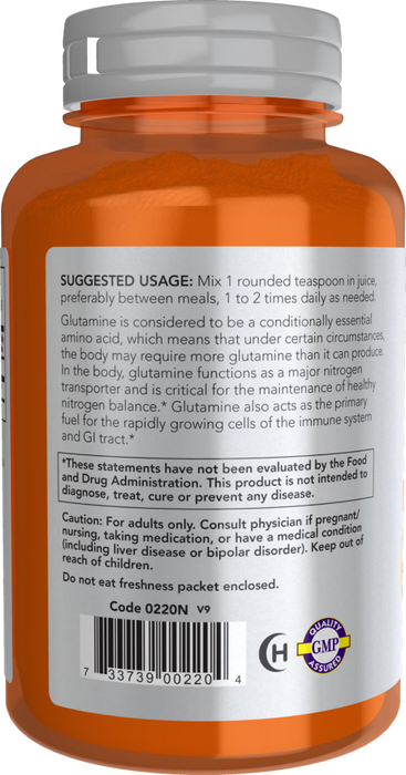 Now Sports Suplemento de L-Glutamina en polvo 170g