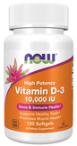 Now Vitamina D-3 10,000 IU, 120 cápsulas para 4 meses