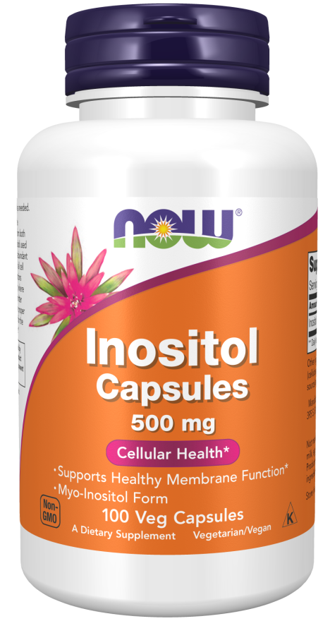 Now Foods Suplemento de Inositol 500mg, 100 cápsulas