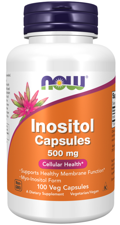Now Foods Suplemento de Inositol 500mg, 100 cápsulas