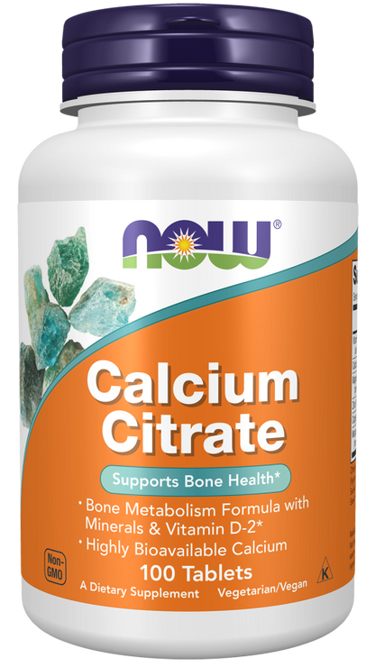 Now Suplemento Citrato de Calcio, 100 tabletas