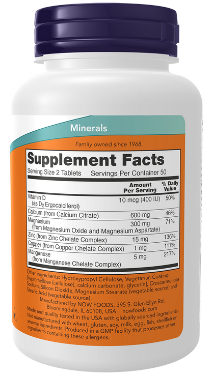 Now Suplemento Citrato de Calcio, 100 tabletas