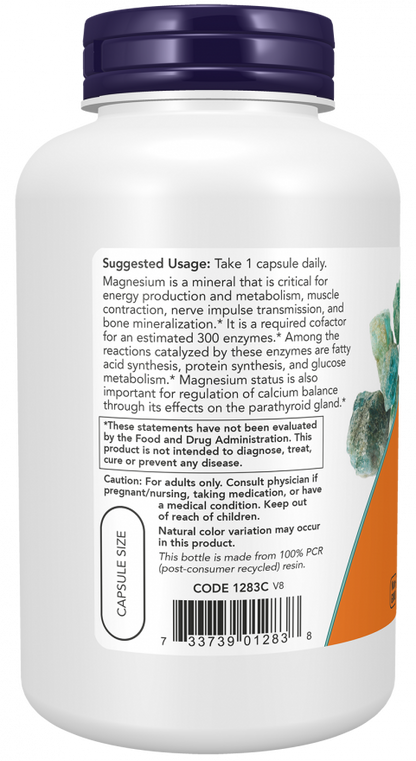 Now Suplemento de Magnesio 180 Capsulas