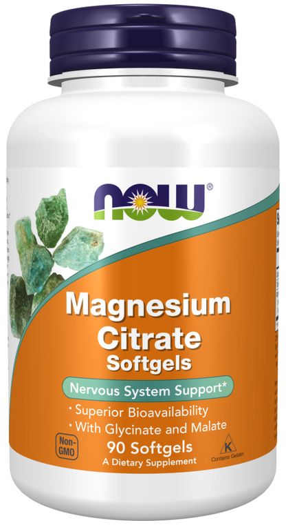 Now Foods - CITRATO DE MAGNESIO 134MG 90 CAPSULAS BLANDAS