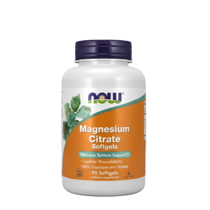 Now Suplemento Citrato de Magnesio 134 mg, 90 Cápsulas Blandas