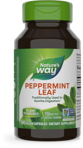 Nature's Way Suplemento Hoja de Menta 700 mg, 100 cápsulas