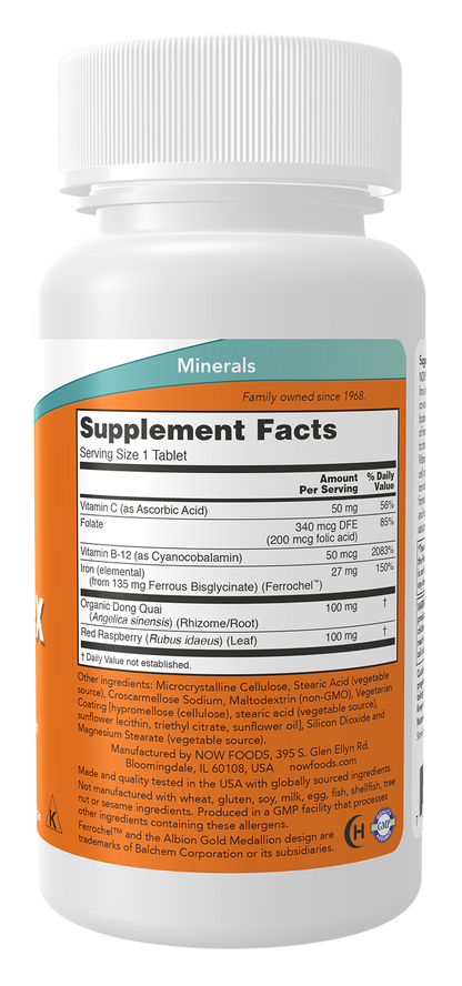 Now Suplemento Complejo de Hierro, 100 tabletas para 3 meses