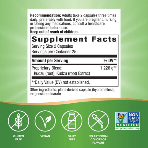 Nature's Way Suplemento Raíz de Kudzu 1226 mg, 50 cápsulas