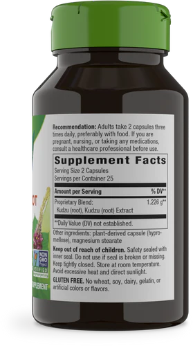 Nature's Way Suplemento Raíz de Kudzu 1226 mg, 50 cápsulas