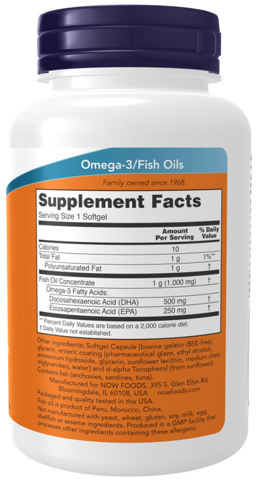 Now Suplemento de DHA 500mg y EPA 250mg, 90 cápsulas