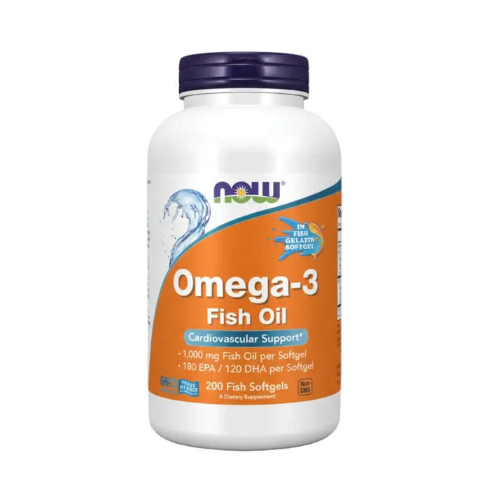 Now Suplemento de Omega 3 - 1000mg, 200 Capsulas