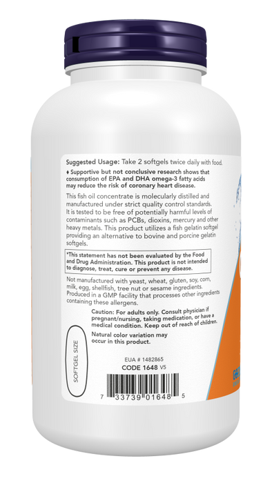 Now Suplemento de Omega 3 - 1000mg, 200 Capsulas