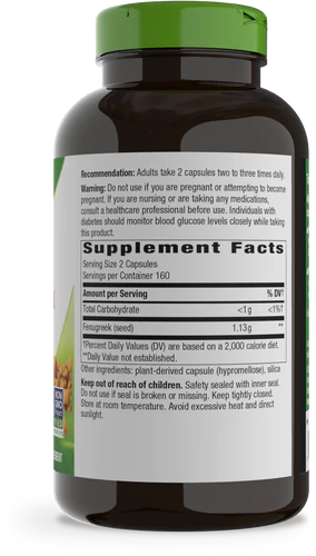 Nature's Way Suplemento de Semillas de Fenogreco 1130mg, 320 cápsulas