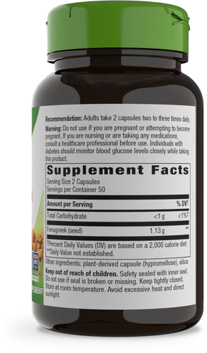 Nature's Way Suplemento de Semilla de fenogreco 1130mg, 100 cápsulas