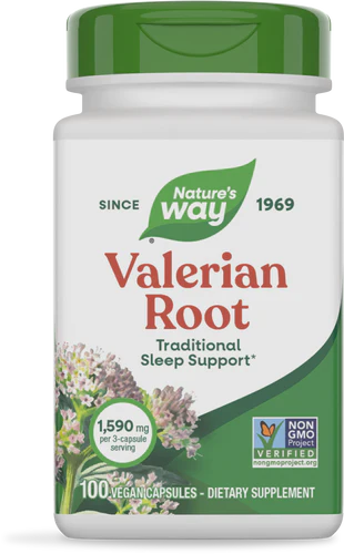 Nature's Way Suplemento de Raiz de Valeriana 1590, 100 cápsulas