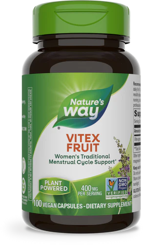 Nature's Way Suplemento de Fruta Vitex 400mg, 100 cápsulas