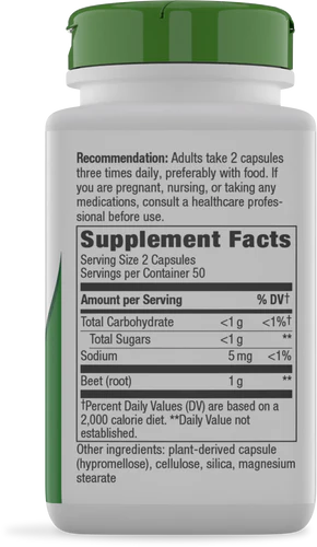Nature's Way Suplemento Raíz de Remolacha 1000 mg, 100 cápsulas