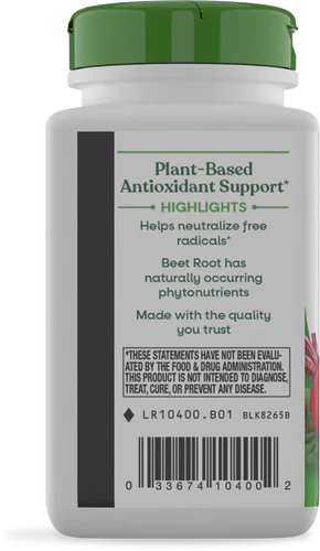 Nature's Way Suplemento Raíz de Remolacha 1000 mg, 100 cápsulas