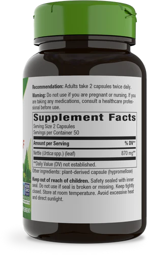Nature's WaySuplemento Hoja de ortiga, 100 cápsulas