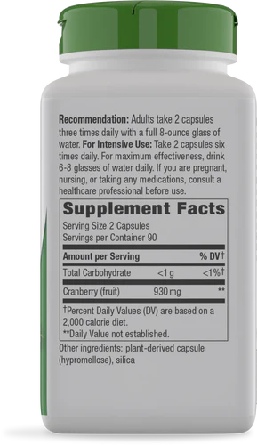 Nature's Way Suplemento Fruta de arándano, 100 cápsulas