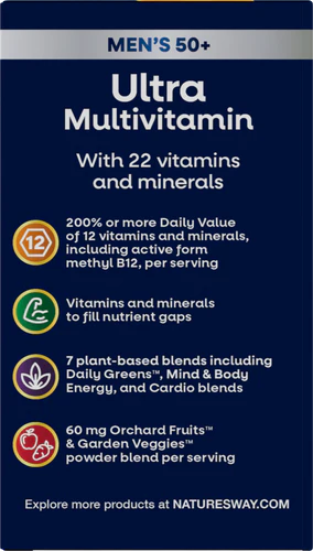Nature's Way Ultra Multivitaminas para Hombre 50+, 60 tabletas