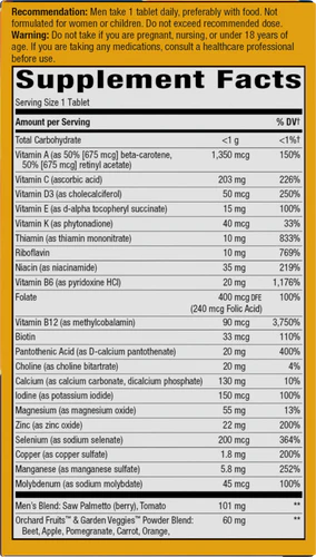 Nature's Way Ultra Multivitaminas para Hombre 50+, 60 tabletas
