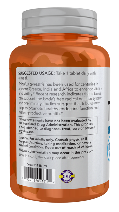 Now Suplemento de Tribulus 1000mg, 90 tabletas para 3 meses